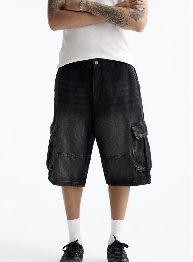 Шорти Pull&Bear (S-M) Skater Fit Оригінал Нові Широкі Шорты Широкие
