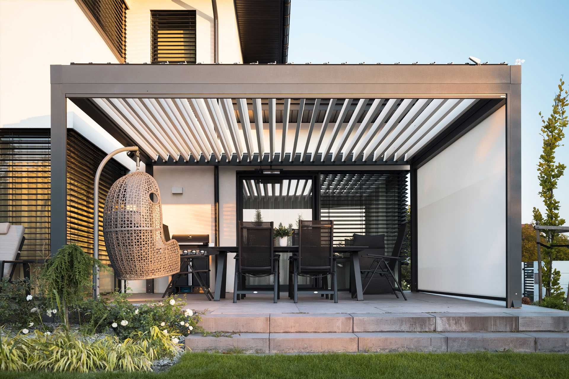 Pergola Ogród zimowy Zadaszenie tarasu Lamele Nowoczesny Design