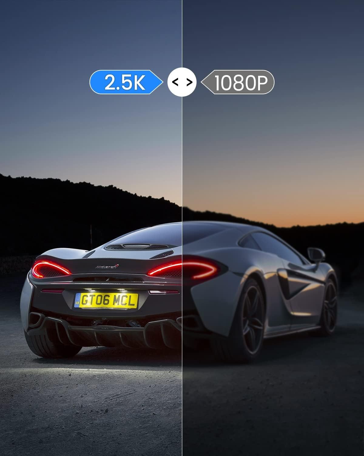 Відеореєстратор EUKI Dash Cam Car, 2.5K WiFi-камера   170° ширококутна