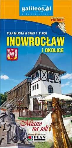 Plan miasta - Inowrocław i okolice lam. 1:11 000 - praca zbiorowa