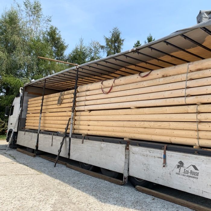 BALE DREWNIANE NA DOM - bale toczone okrągłe 180 mm