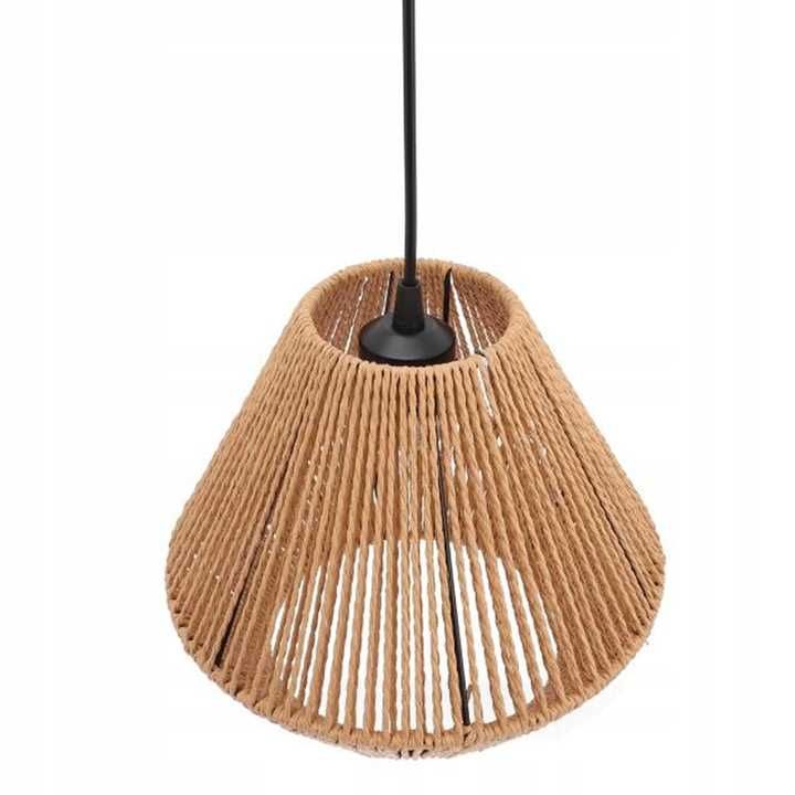 LAMPA WISZĄCA pleciona naturalna boho beż sznurek APP1150