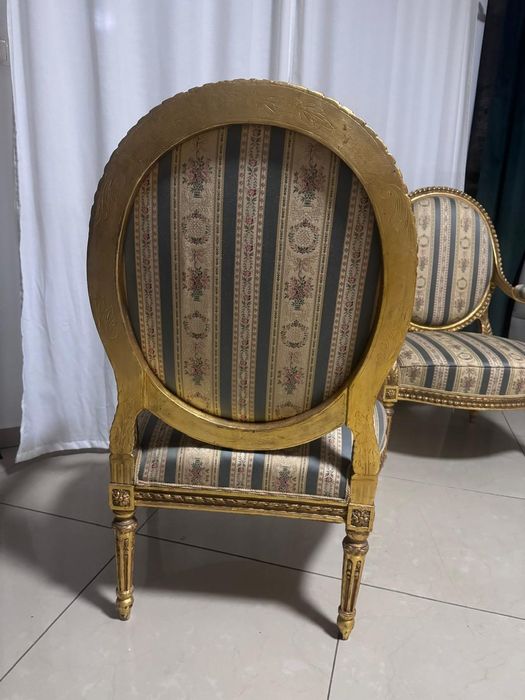 Sofa z fotelami w stylu ludwikowskim