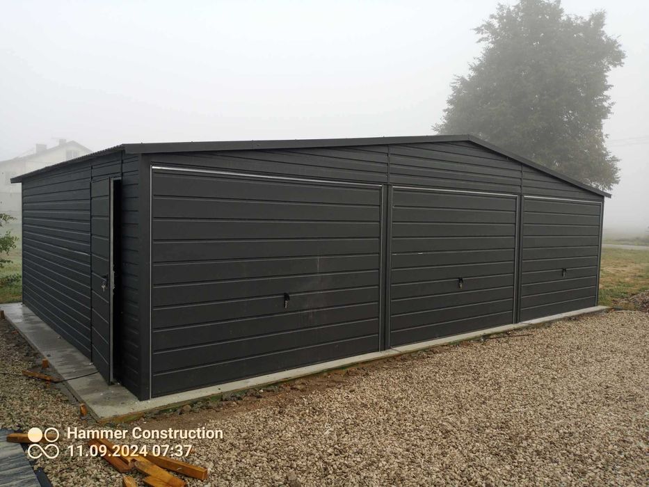 Garaż blaszany 9x6. WZMOCNIONY PROFILAMI. PRODUCENT. Cała Polska