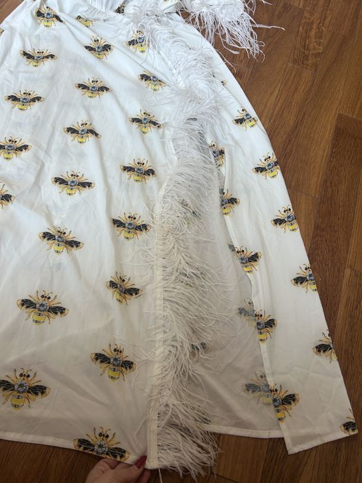 Довге плаття з пірям ,розмір s ,один раз одягла