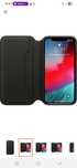 Skórzane etui folio APPLE iPhone XS Czarny MRWW2ZM/A