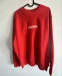 Supreme crewneck bluza czerwona red on red