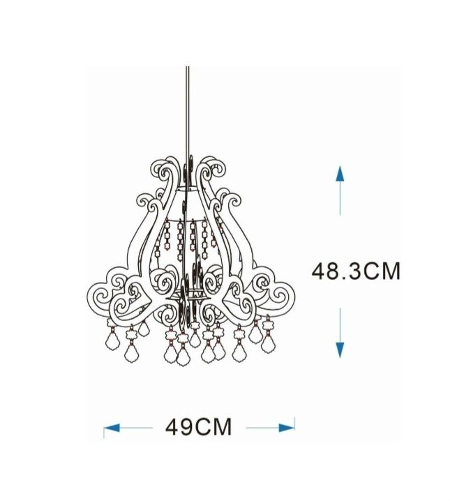 Lampa wisząca Inka różowa E27 Oriva AB Leroy Merlin