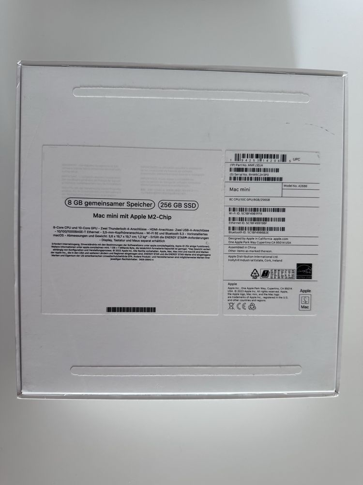 Apple Mac mini M2 / 8GB / 256GB SSD / Srebrny (Silver) komputer serwer