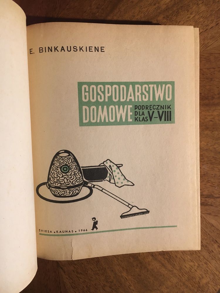 Unikat - litewski podręcznik z 1966r. - Gospodarstwo domowe