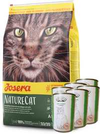 JOSERA NatureCat 10kg + 6x Abart puszka dla kota 415g z królikiem