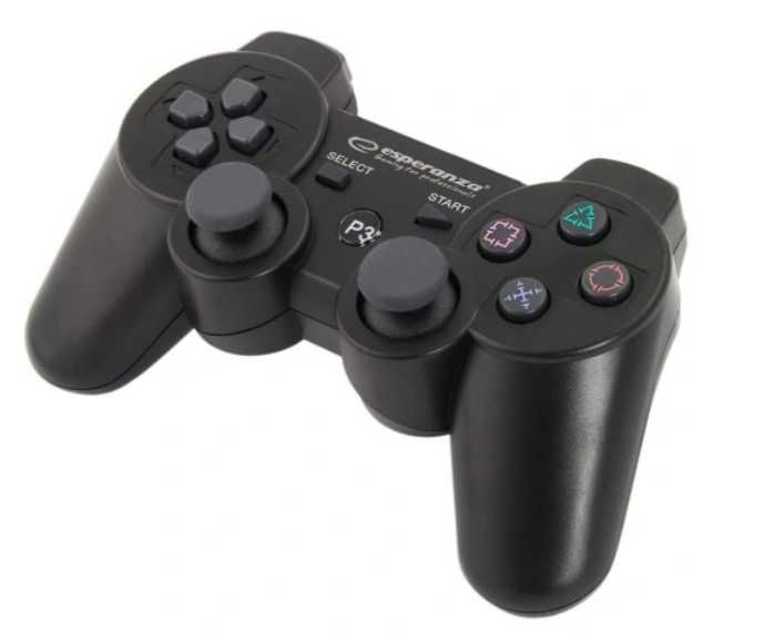 Gamepad bezprzewodowy, bluetooth, pad, ps3, czarny