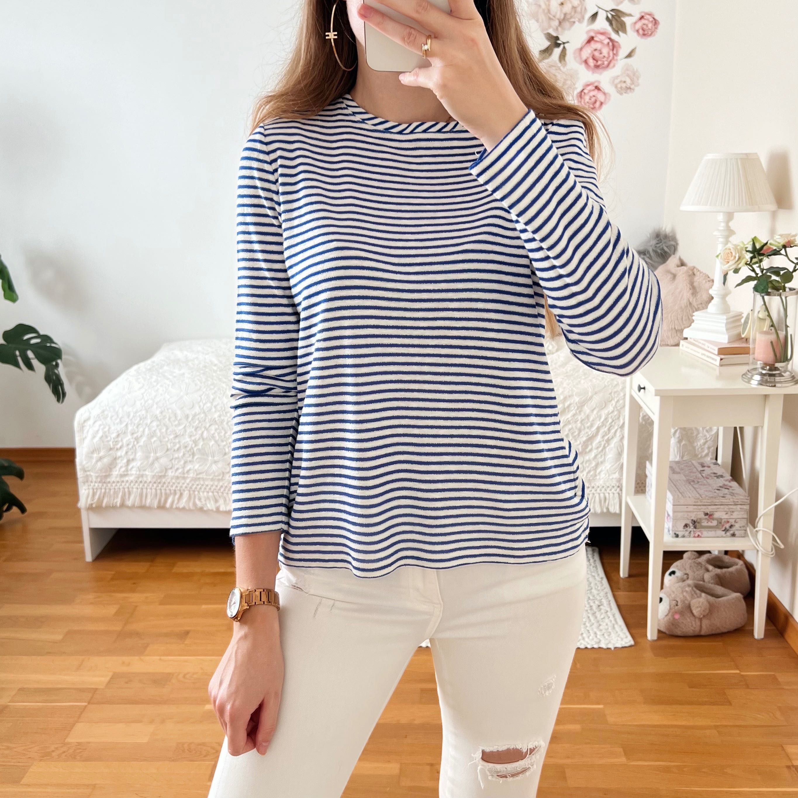 Basic bluzka w paski MASSIMO DUTTI 36 top szafa kapsułowa cos S