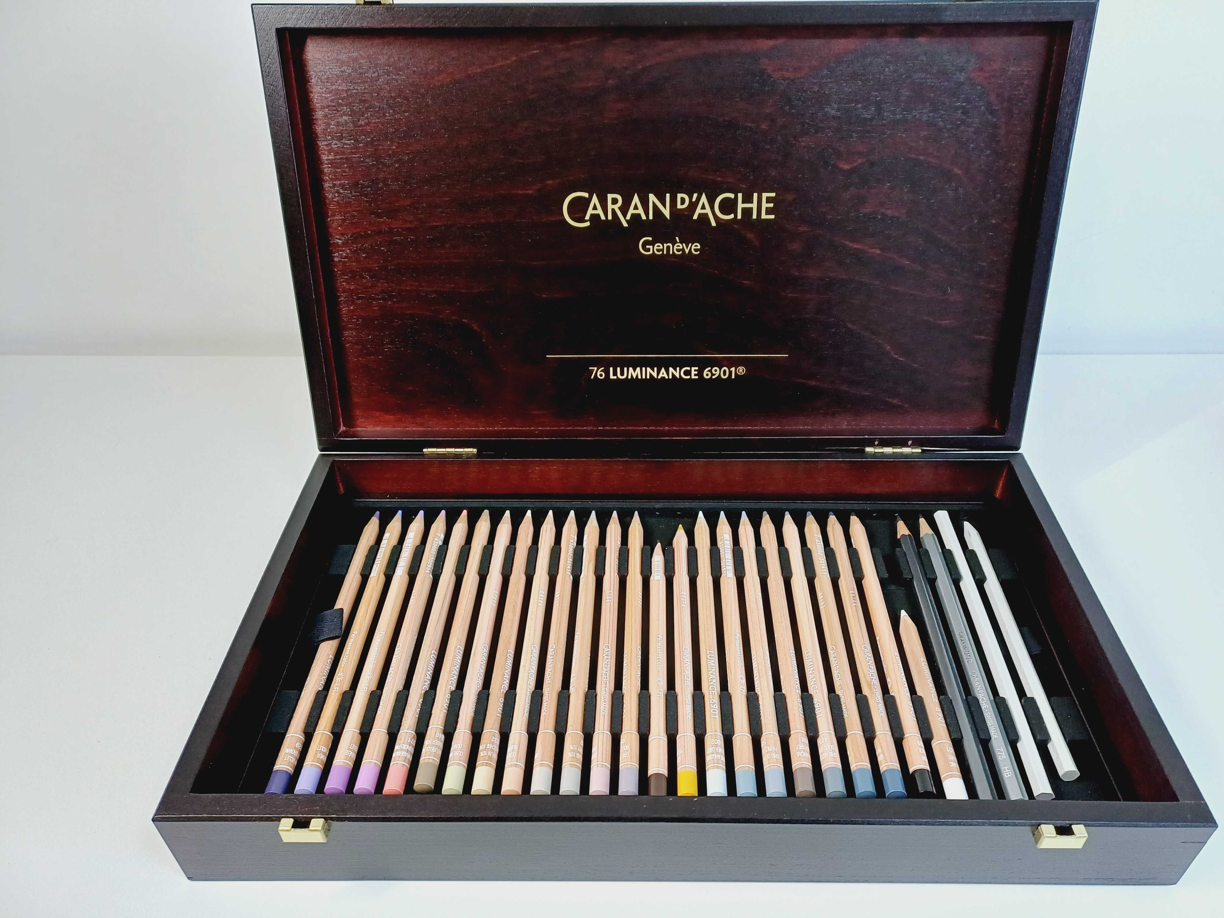 Kredki Caran d'Ache Luminance 6901 76 kolorów (2 ołówki + 2 blendery)