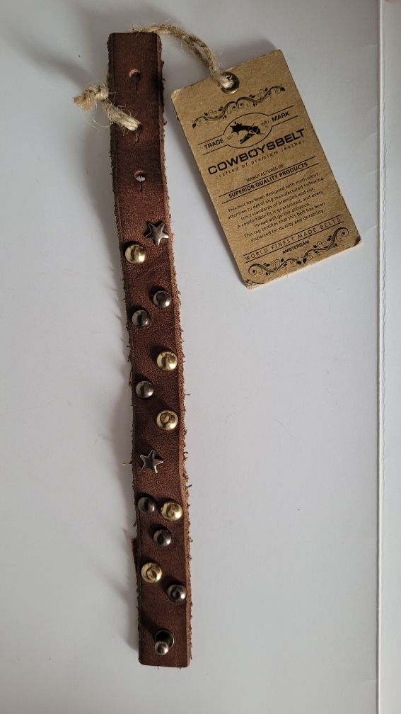 Cowboys Belt bransoletka skórzana 17-21 cm