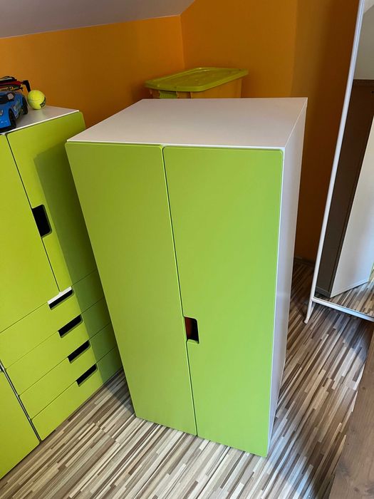 Szafa dziecięca kolekcja IKEA, Biało-ziel, szer.60, wys. 129, gł. 51.