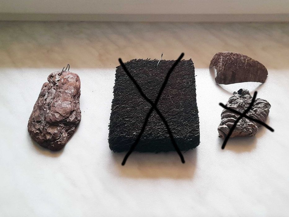 Блоки для орхідей. Кора сосни галтована, кокосовий горіх