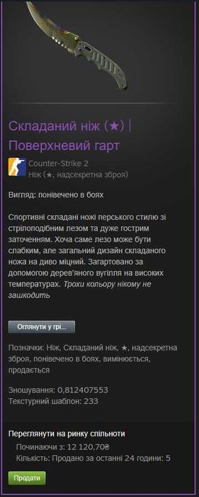 Складаний ніж Поверхневий гарт