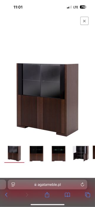 Witryna do salonu niska CHARLOTTE