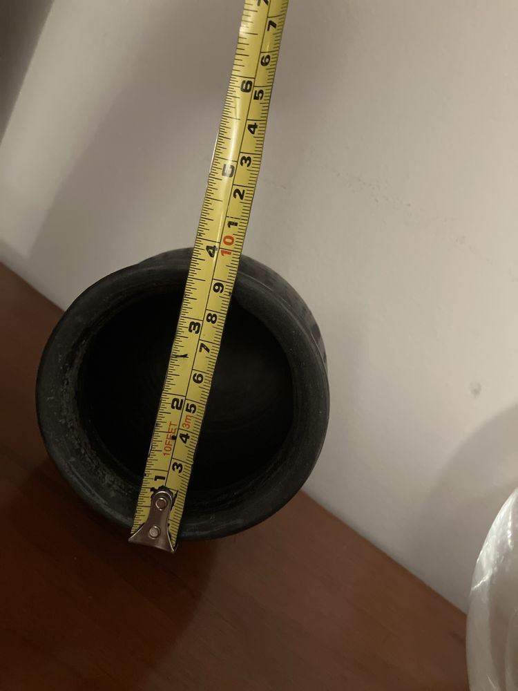 Wazon siwak ceramika Białystok  PRL 17 cm retro vintage nieszkliwiona