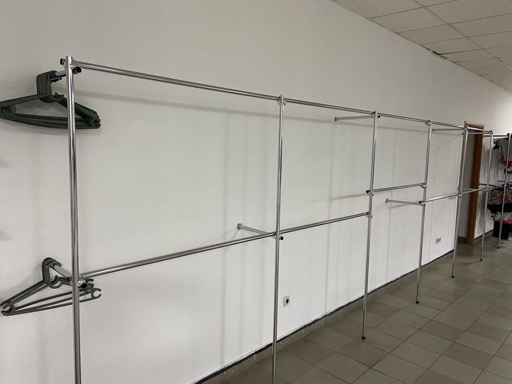 Труби Хромовані для стелажів з одягом та кріпленням