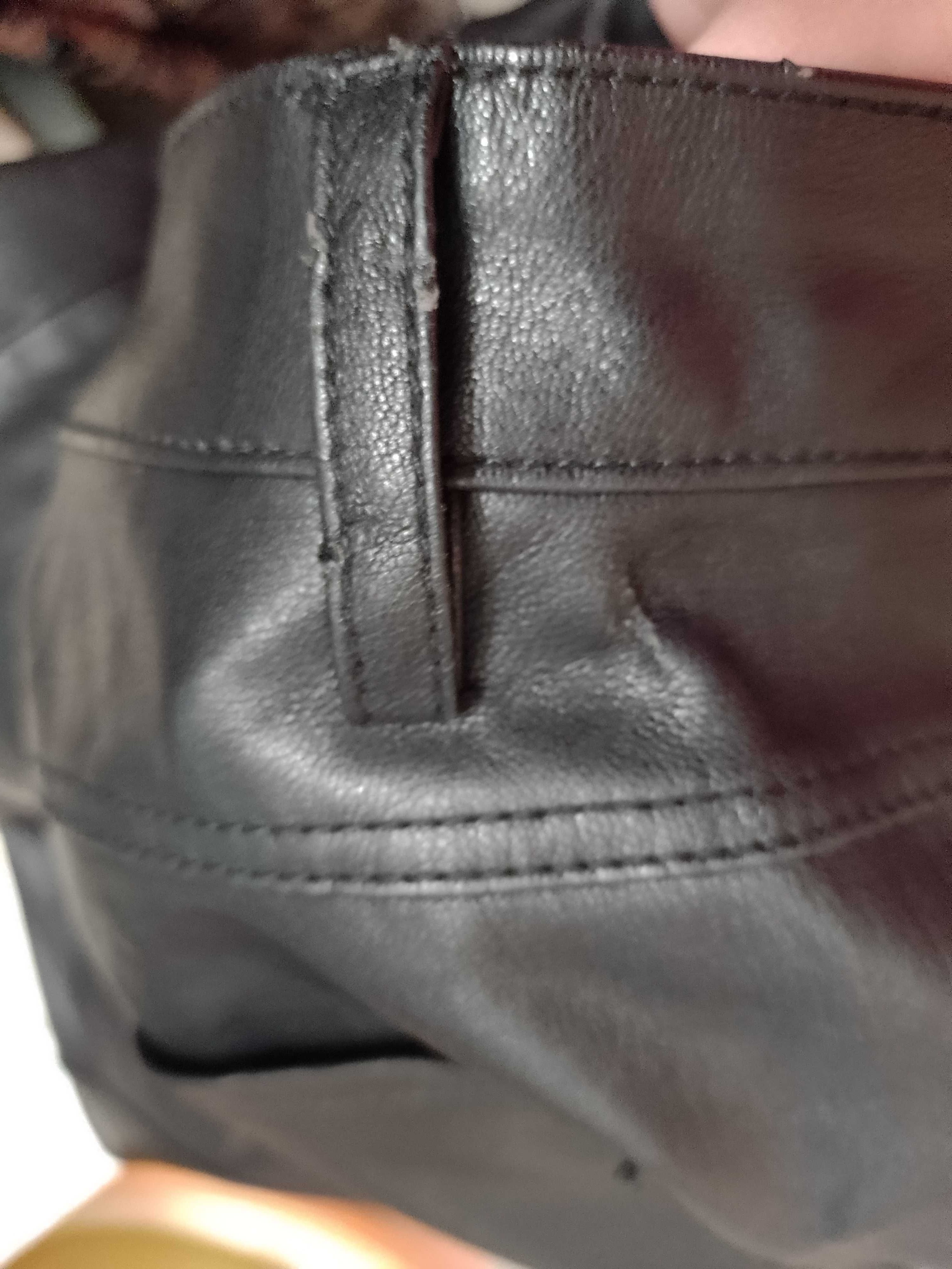 (38/M) ZARA/ Bogato zdobione Spodnie rurki skóropodobne z Madrytu