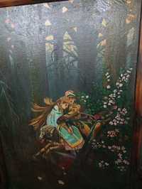 Продам картину Иван царевич с принцессой на полотне красками