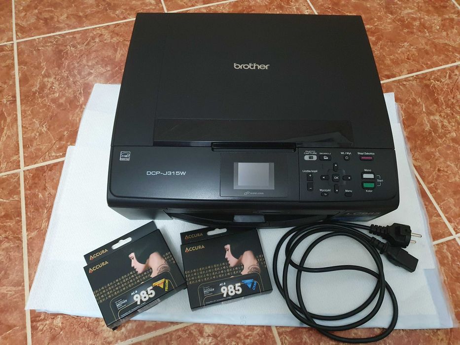 Brother DCP-J315W: uszkodzony (usterka czarny+magenta) +2 tusze gratis