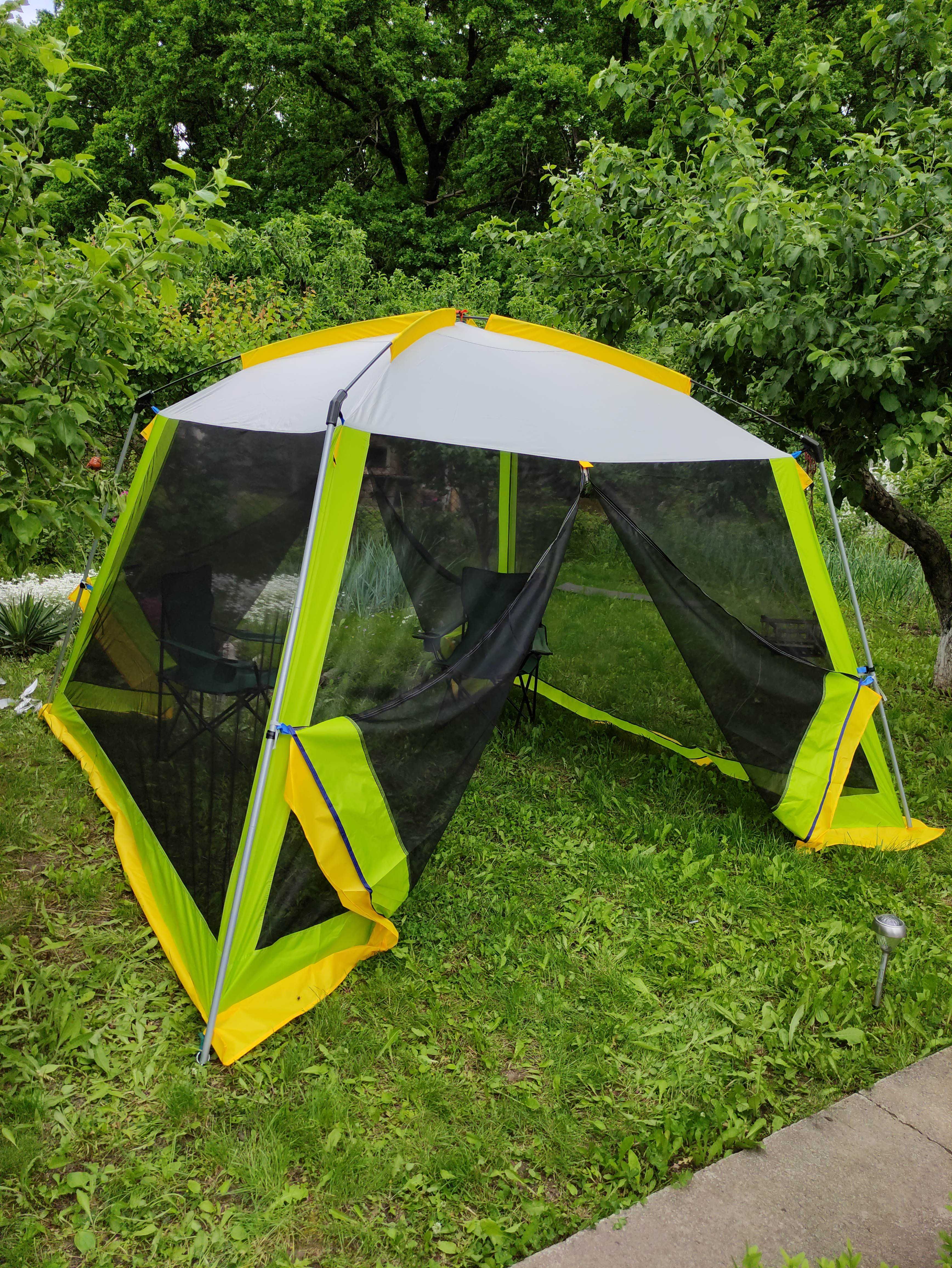 Большой тент палатка 3*3*2.1м. Шатер с москитной сеткой