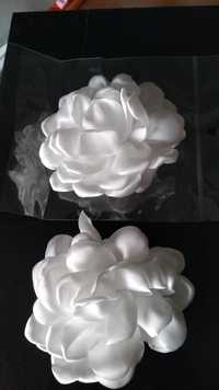 Ozdoba do włosów  biały kwiat spinka lub gumka