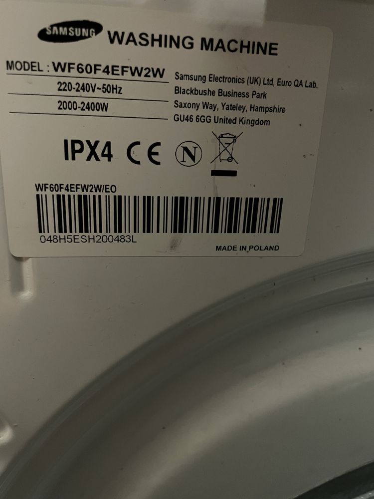 Pralka Samsung Ecobubble WF60F4EFW2W