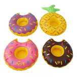 Nowy różowy dmuchany flaming donat donut na basen szklankę drinka.