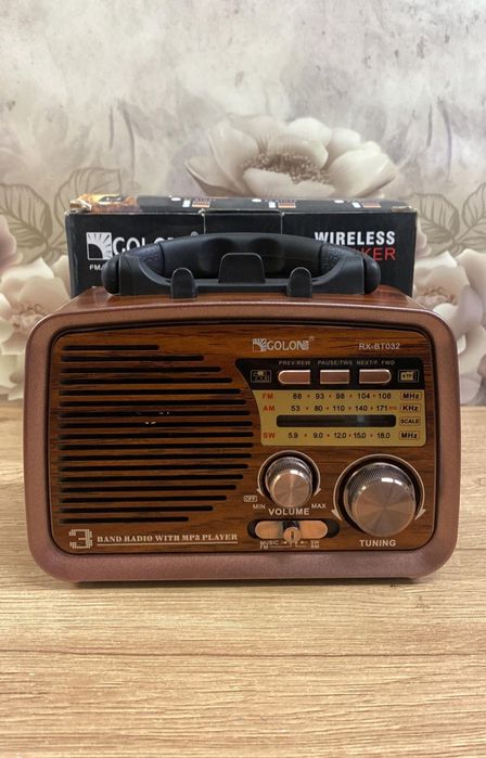 Radio retro głośnik Bluetooth kabel akumulator baterię nowe głośne