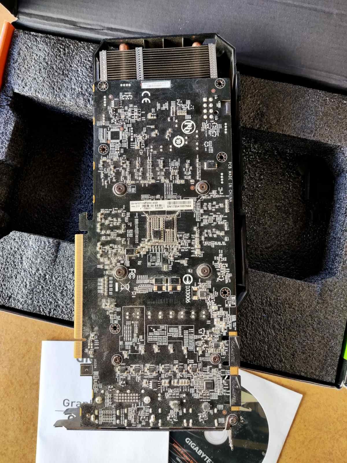 Nvidia GeForce GTX 1070 8GB Gigabyte Windforce OC