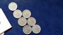 Stare monety Medal 20gr 7 szt. od 1949 do 1969 PRL