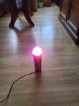 Lampa świeci na kolorowo