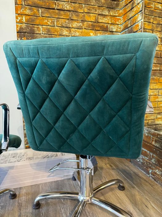 Fotele butelkowa zieleń, pikowane