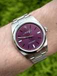 FVAT FULLSET Rolex Oyster Perpetual 39 mm ref.114300 GRAPE DIAL