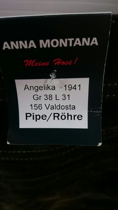 Jeans - imitacja zamszu w kolorze khaki r.38 ANNA MONTANA