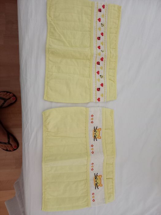 Saco maternidade, trocador fralda porta documentos bordados ponto cruz