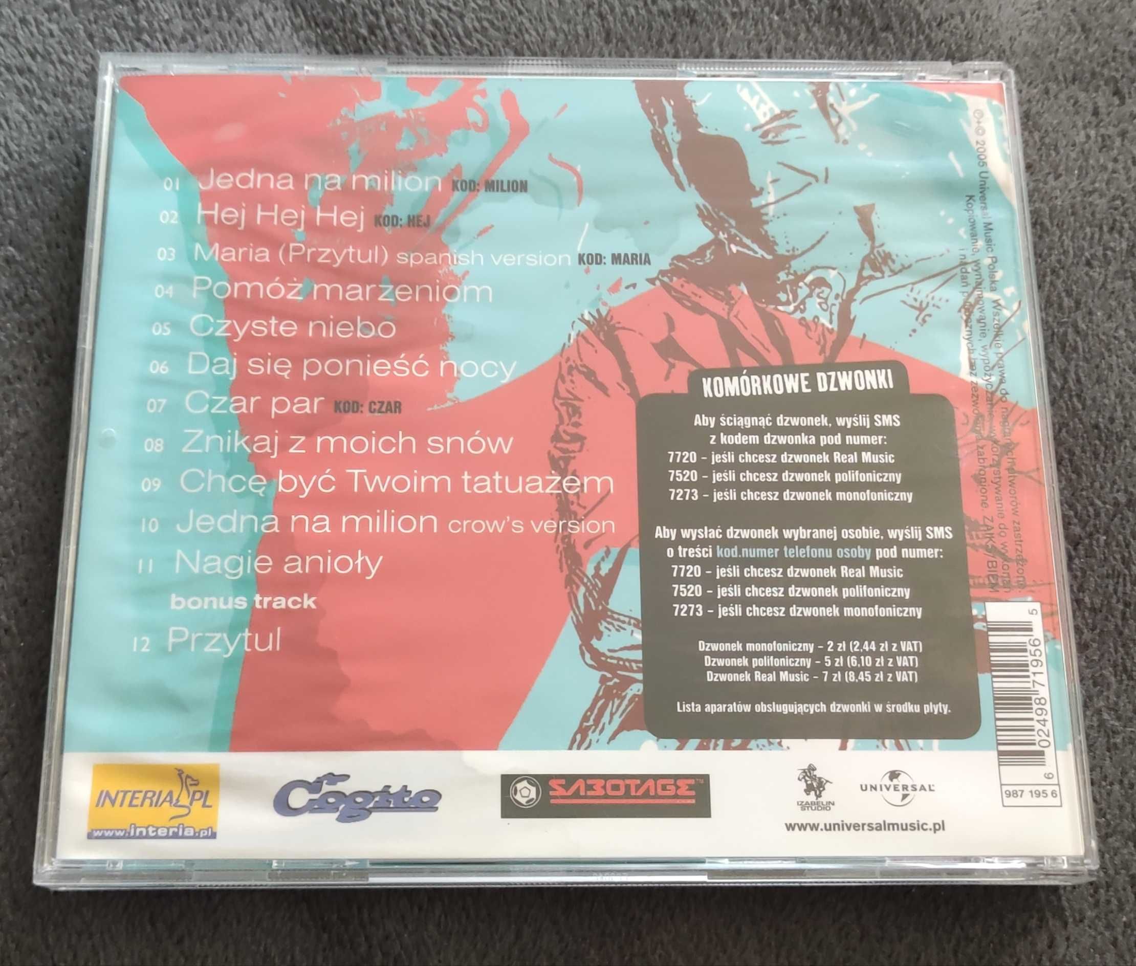 Jedna na milion Bartek Wrona płyta CD