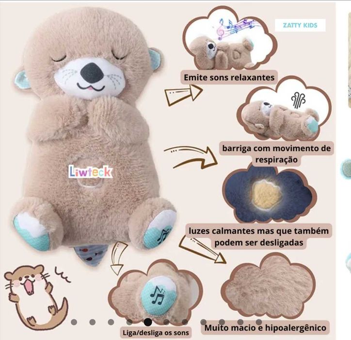 Urso peluche dormir bebes