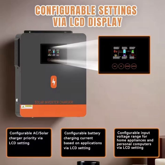 Гибридный солнечный инвертор powmr 4.2kw 4.2квт 4200в 24v 24в