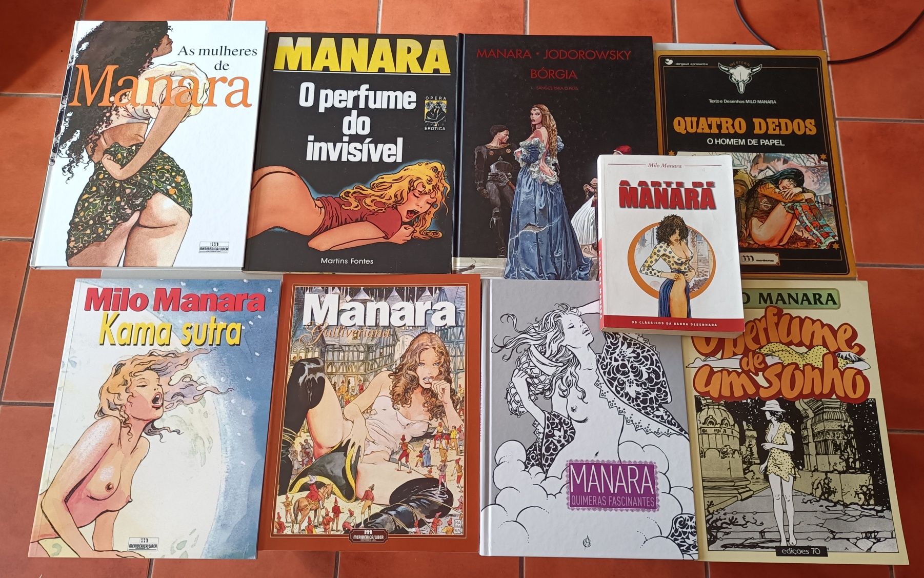 32 Livros de Milo Manara e Hugo Pratt (10 de capa dura)