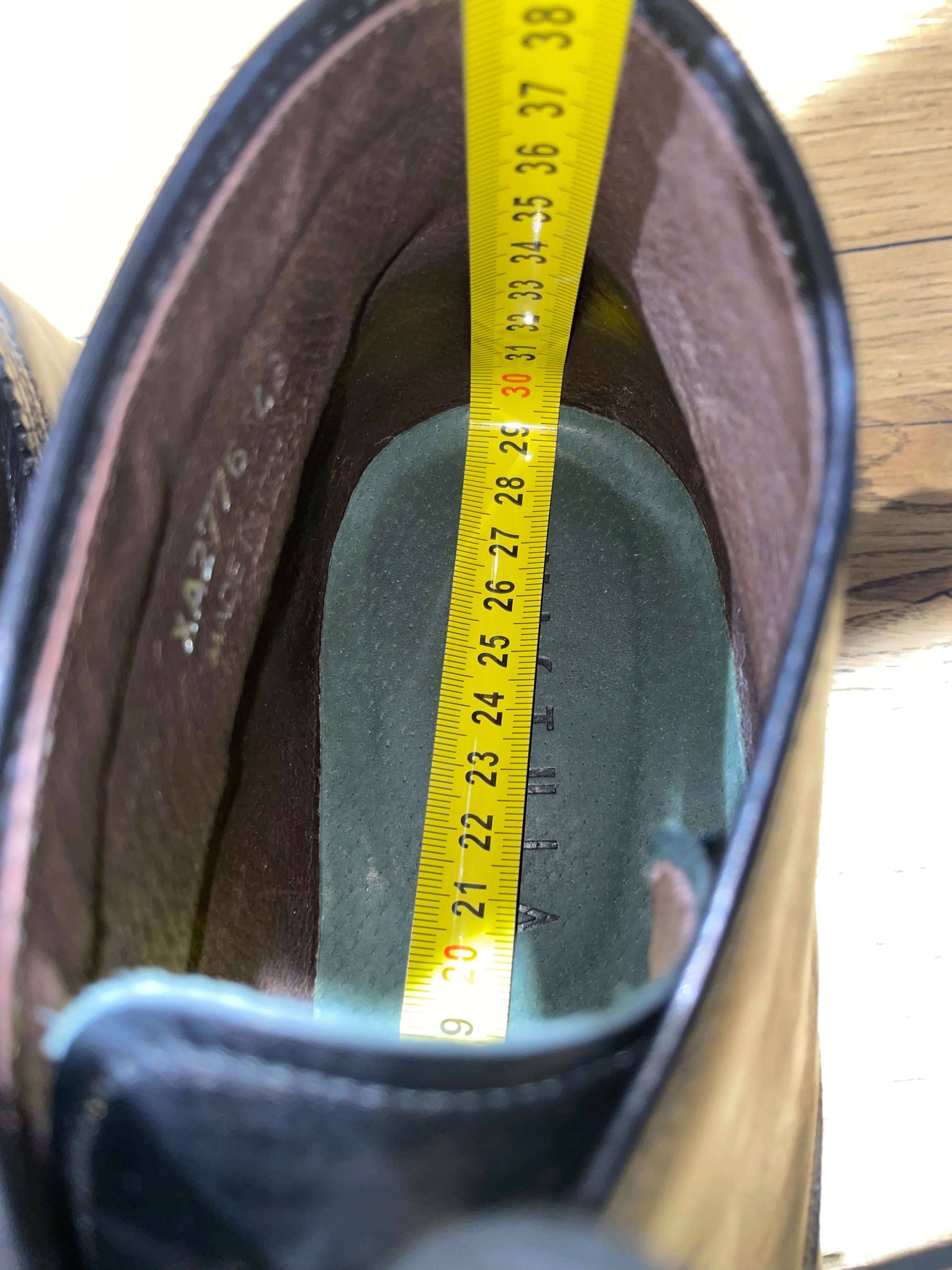 Buty Vistula męskie czarne za kostkę skórzane ślubne klasyczne