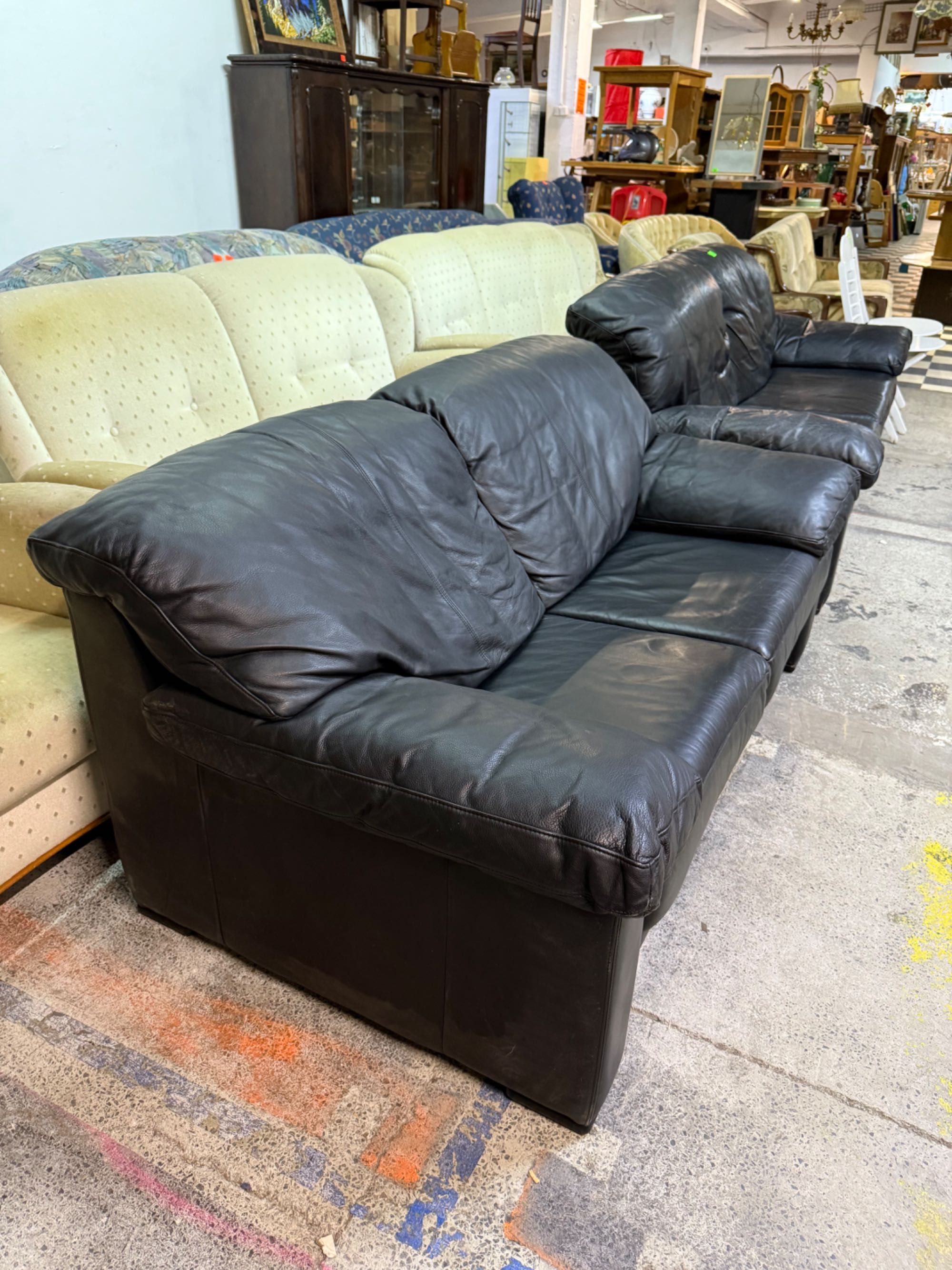 Wypoczynek skóra naturalna sofa 3-osobowa + 2 os. DOWÓZ DO DOMU