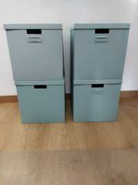 Caixas Tjena IKEA Pack 4 Azul Claro