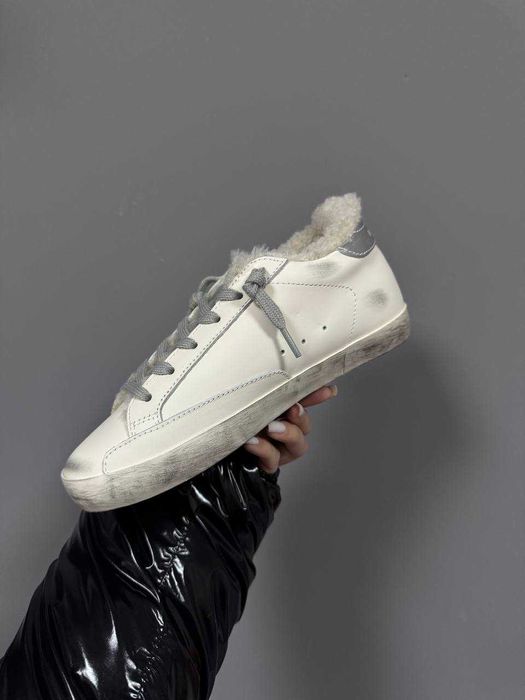 Кросівки зимові Golden Goose Ballstar Silver Star premium з хутром