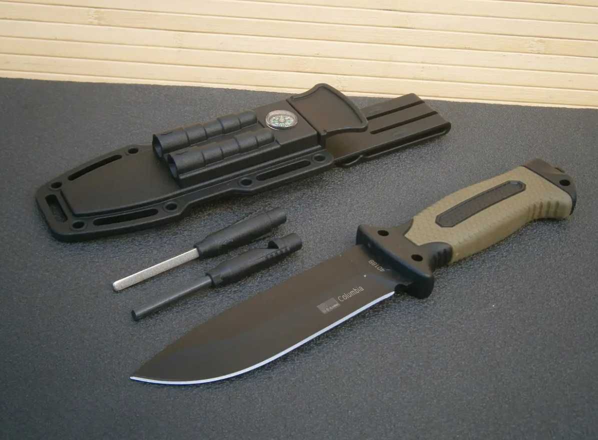 Тактичний нож Columbia мисливський 4в1, туристичний ніж bgok 27см