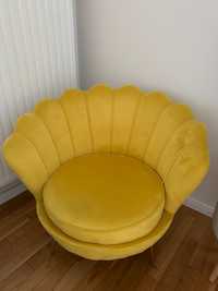 Fotele żółte muszelka, okazja !